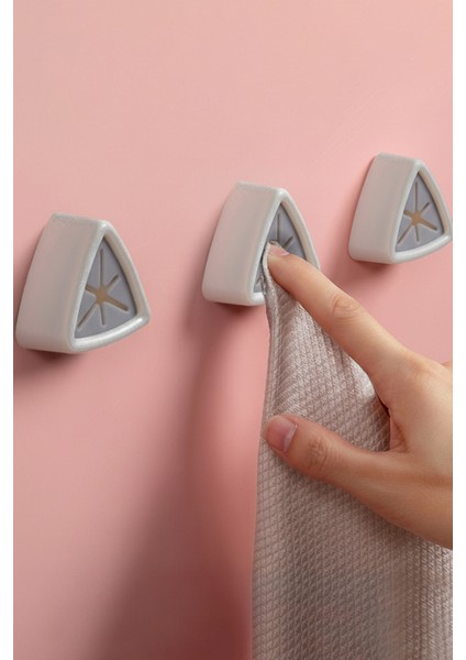 4'lü Yapışkanlı Havlu Askısı Bez Tutucu Mutfak Banyo Lavabo Organizeri