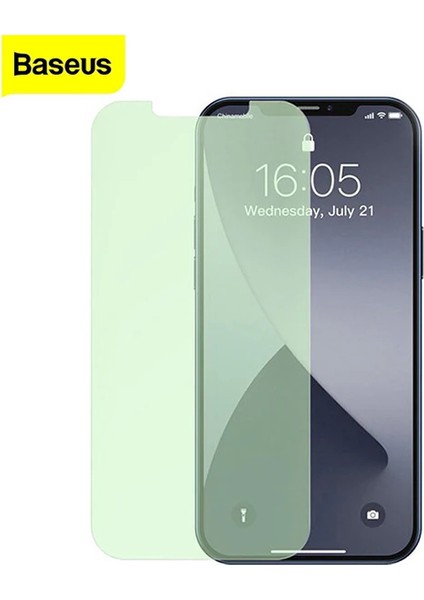 Baseus Iphone 12/ 12 Pro 6.1 0.30MM Full Tempered Cam Ekran Koruyucu 2set ANTI-BLUELIGHT-(1903)