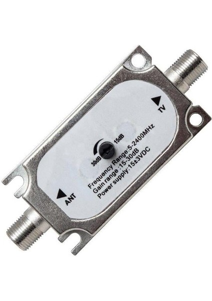 Ayarlı Hat Kuvvetlendirici Güçlendirici Inline Amplifier 47-2150MHZ (15-30DB)