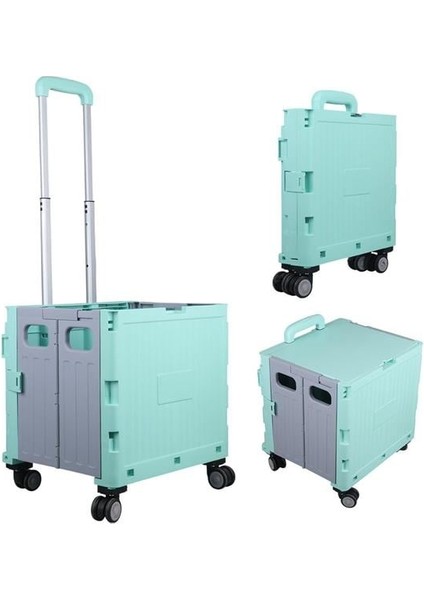 SN-26966 Katlanabilir Market Pazar Kamp Tekerlekli Alışveriş Arabası 60KG Kapasiteli