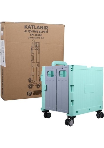 SN-26966 Katlanabilir Market Pazar Kamp Tekerlekli Alışveriş Arabası 60KG Kapasiteli modelleri
