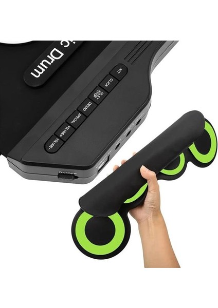 G3002R 7 Ped Gökkuşağı Renkli Elektronik Roll Up Davul Kiti indirimleri