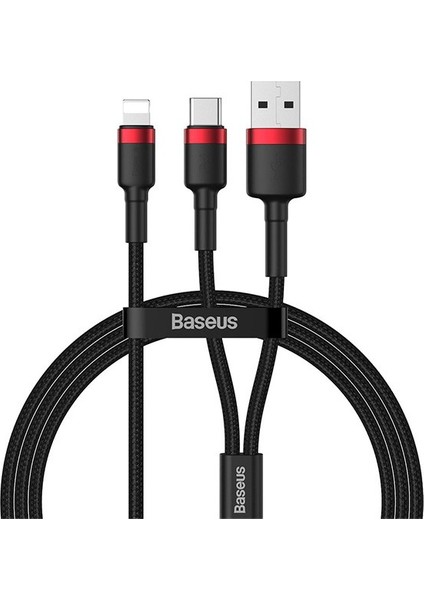 Baseus Cafule 2in1 Type C Pdhızlı Şarj+Iphone Hızlı USB Şarj KABLOSU-(1903)