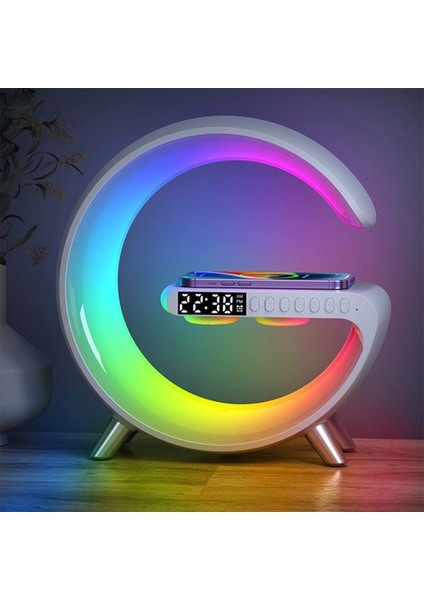 Ally 15W Kablosuz Şarj Standlı Bluetooth Hoparlör Rgb Gece LAMBASI-(1903)