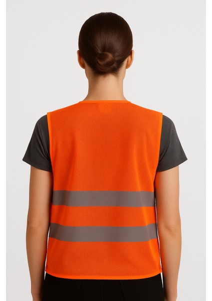 Reflektörlü Fosforlu Turuncu Iş Güvenliği Işçi Yeleği fiyatları