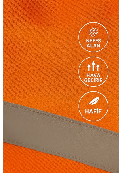 Reflektörlü Fosforlu Turuncu Iş Güvenliği Işçi Yeleği modelleri