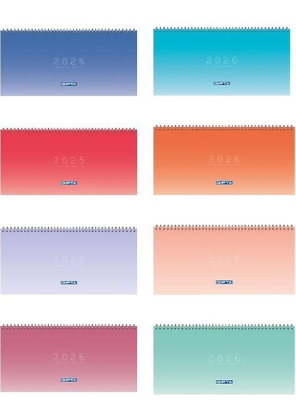 2025 Spiralli Masa Takvimi 16X33 cm 506-PXK 8 Adet