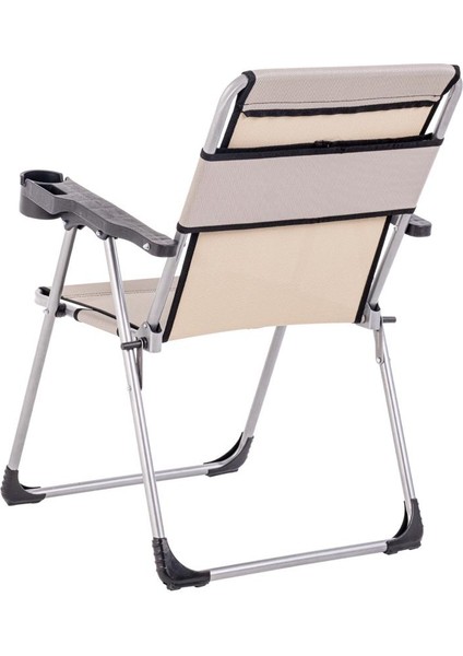 4 Adet Katlanır Kamp Sandalyesi ve Masa Seti - Rock - Kestane - Bardaklıklı - 140 kg fırsatları