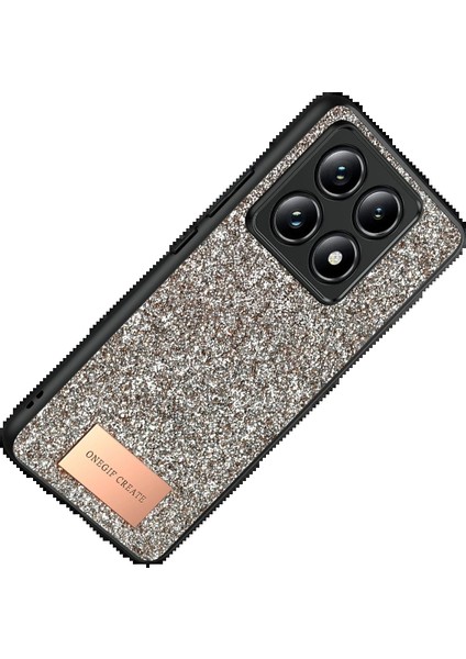 CPT05 Xiaomi Mi 14T Pro Bright Simli Kapak - Gold modelleri