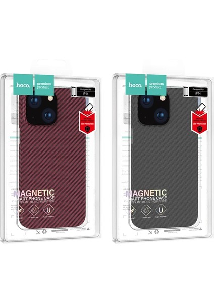 Hoco iPhone 14 Pro 6.1 Kılıf Manyetik Magsafeli Darbe Emici Telefon KILIFI-(1903)
