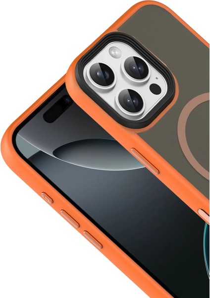 CPT05 Apple iPhone 16 Pro Max Megane Magsafe Kapak - Turuncu fiyatları