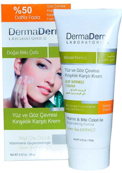Yüz ve Göz Çevresi Kırışıklık Karşıtı Krem 100 gr fiyatları