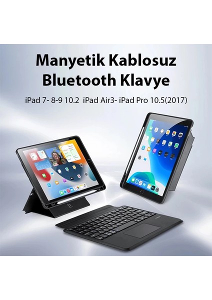 Dux Ducis iPad 7- 8-9 10.2 iPad Air3- iPad Pro 10.5(2017) Dk Series Kablosuz Bluetooth KLAVYE-(1903) fiyatları