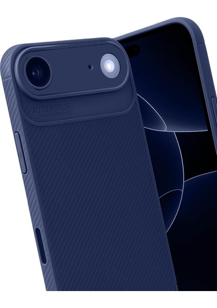 CPT05 Apple iPhone 17 Air Auto Focus Karbon Kapak - Lacivert fiyatları