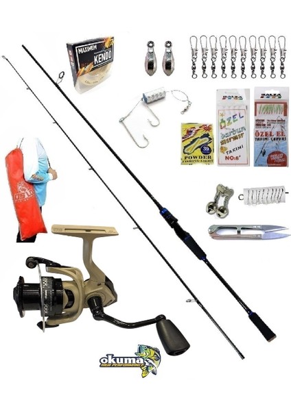 Okuma Outrax 3000 240CM 7-40GR Oslo Legend Karbon Kıyı Spin Olta Takımı Seti