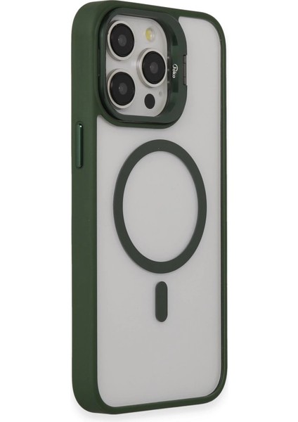 CPT05 iPhone 15 Pro Kılıf Roblox Lens Magsafe Standlı Kapak - Koyu Yeşil fiyatları