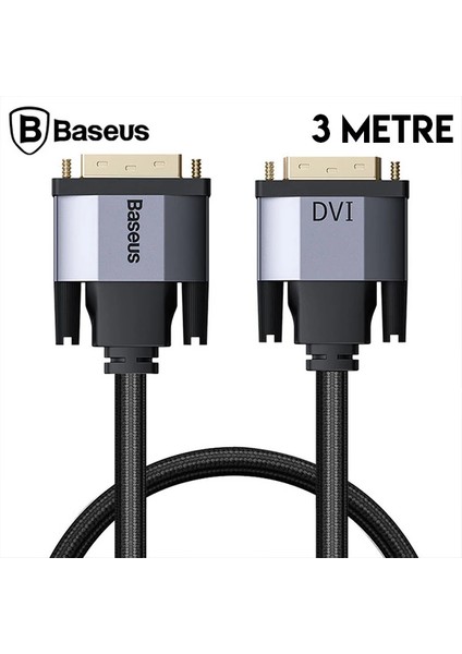 Baseus Enjoyment Series DVI To DVI Hdtv Projector Kablo 3 METRE-(1903)