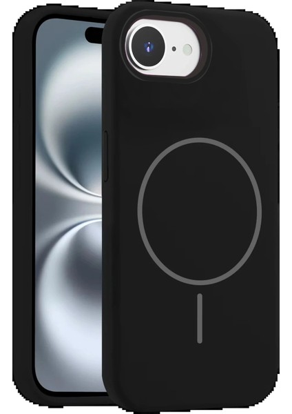 CPT05 iPhone 16E Kılıf Jully Magsafe Kapak - Siyah