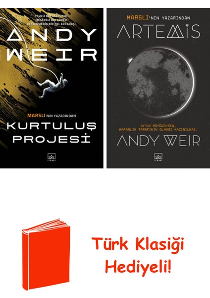 Andy Weir 2 Kitap Seti + Türk Klasiği Hediye