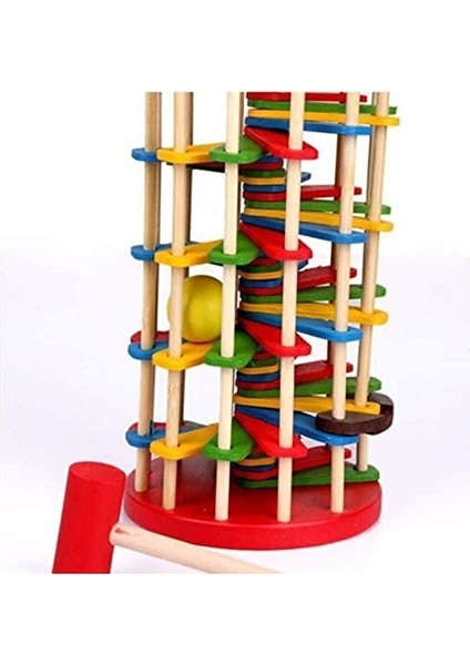 Ahşap Renkli Merdivenli Çekiç Oyunu Eğitici Ahşap Çekiçli Oyuncak fırsatları