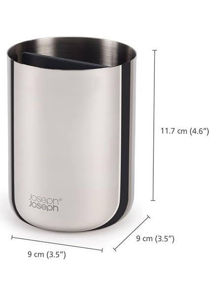 Joseph Easystore - Lüks Paslanmaz Çelik Diş Fırçası Tutucu Caddy Banyo Depolama, Standart Çelik modelleri