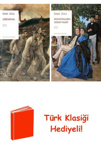 Emile Zola 2 Kitap Seti + Türk Klasiği Hediye