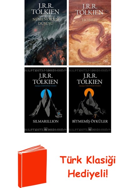 J.r.r. Tolkien 4 Kitap Seti + Türk Klasiği Hediye