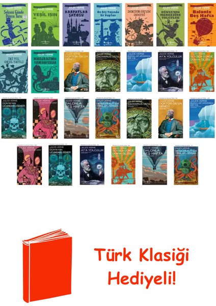 Jules Verne 27 Kitap Seti + Türk Klasiği Hediye