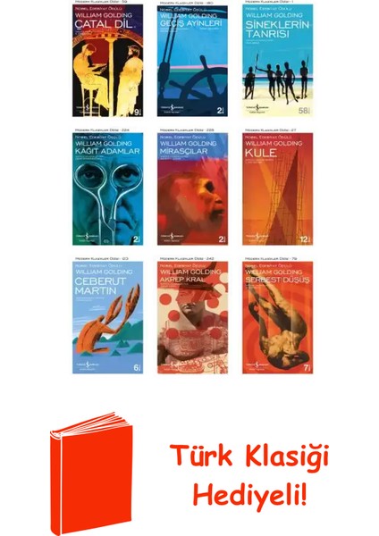 William Golding 9 Kitap Seti + Türk Klasiği Hediye