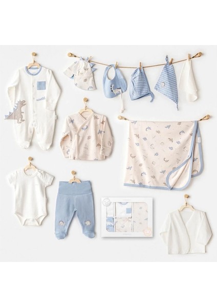 Andywawa AC25911 Newborn Set Dino 10'lu Hastane Çıkışı Beige