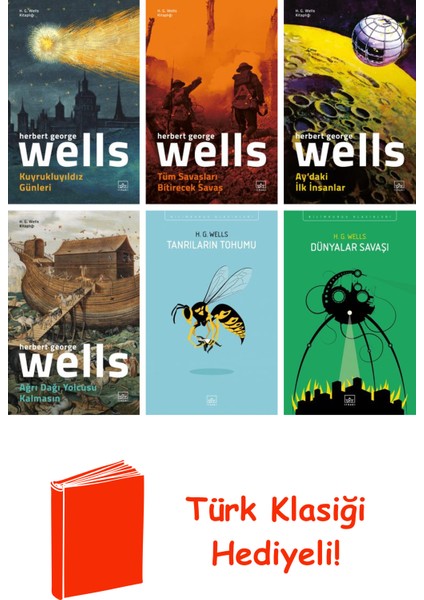 H. G. Wells 6 Kitap Seti + Türk Klasiği Hediye