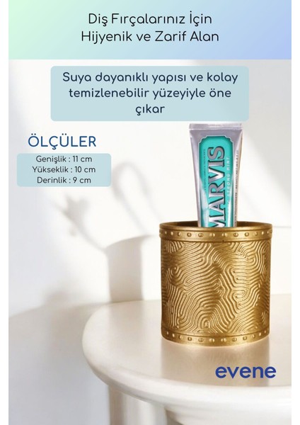 Diş Fırçalığı Diş Fırçalık Diş Fırçası Standı Diş Fırçası Tutucu Altın Eskitme Renk Model 82 modelleri