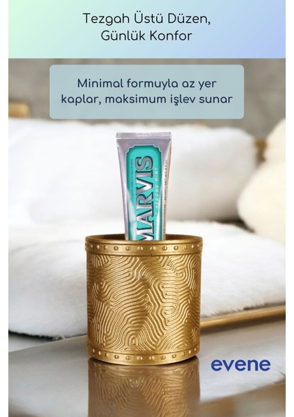 Diş Fırçalığı Diş Fırçalık Diş Fırçası Standı Diş Fırçası Tutucu Altın Eskitme Renk Model 82 fırsatları