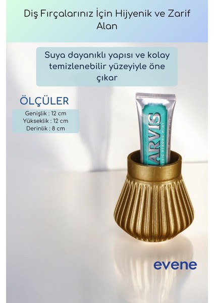 Diş Fırçalığı Diş Fırçalık Diş Fırçası Standı Diş Fırçası Tutucu Altın Renk Model 83 modelleri