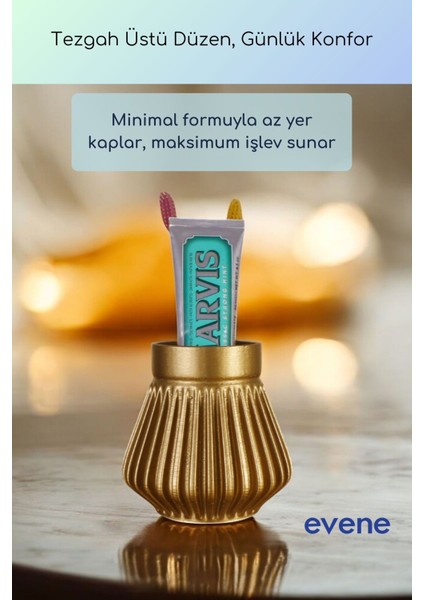 Diş Fırçalığı Diş Fırçalık Diş Fırçası Standı Diş Fırçası Tutucu Altın Renk Model 83 fırsatları