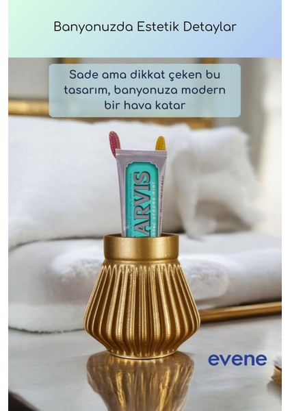 Diş Fırçalığı Diş Fırçalık Diş Fırçası Standı Diş Fırçası Tutucu Altın Renk Model 83 indirimleri