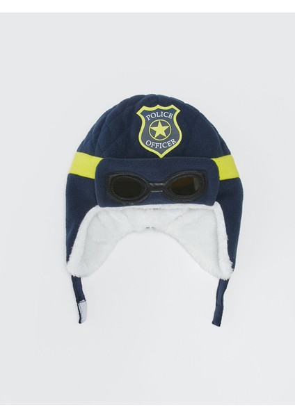 Yeni Sezon Etiket Baskılı Erkek Çocuk Kar Şapkası