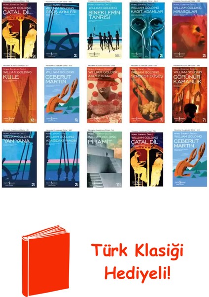 William Golding 15 Kitap Seti + Türk Klasiği Hediye