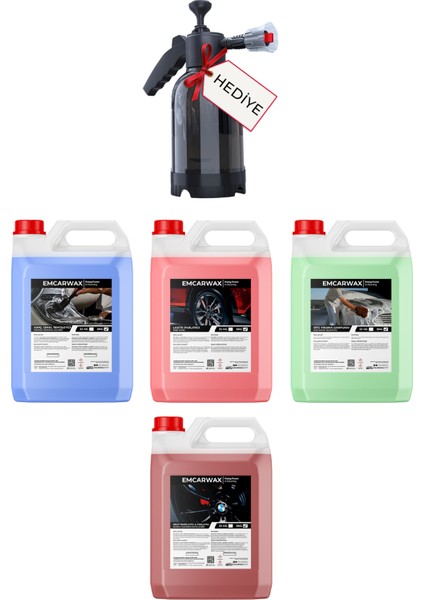 Prowash 4'lü Oto Bakım Seti + 2 Lt Köpük Yapan Pompa Hediyeli fiyatları