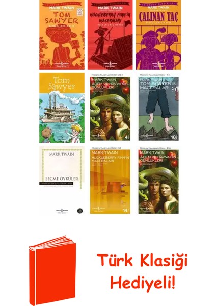 Mark Twain 9 Kitap Seti + Türk Klasiği Hediye