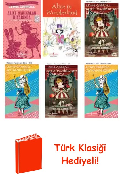 Lewis Carroll 6 Kitap Seti + Türk Klasiği Hediye