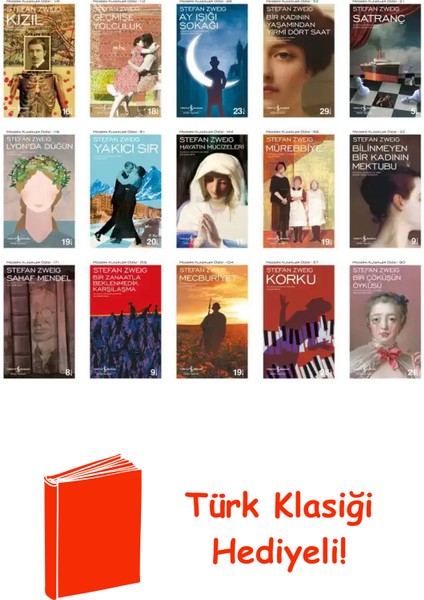 Stefan Zweig 15 Kitap Seti + Türk Klasiği Hediye