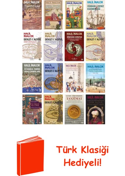 Halil Inalcık 16 Kitap Seti + Türk Klasiği Hediye