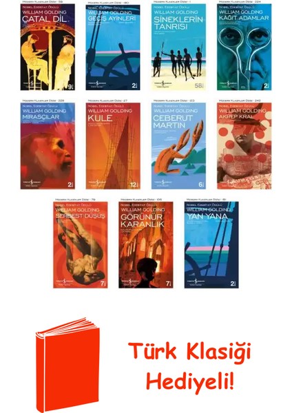 William Golding 11 Kitap Seti + Türk Klasiği Hediye