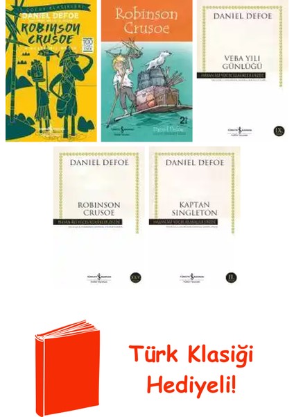 Daniel Defoe 5 Kitap Seti + Türk Klasiği Hediye