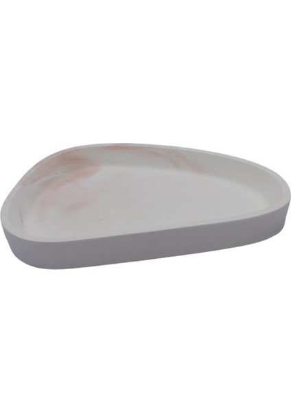 2 Li Taş Banyo Seti Beyaz - Kahverengi Mermer Desenli 2 Li Sabunluk Seti 18 cm fırsatları