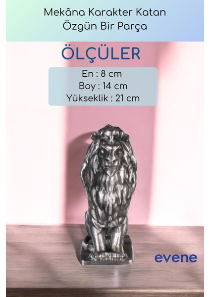 Dekoratif Obje Biblo Ev Dekorasyon Heykel Salon Masa Üstü Süs Eşyası Aslan Gümüş Eskitme Model 57 modelleri