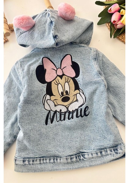 Krm Işleme Çift Renk Kapüşonlu Peluş Kız çocuk mont - Pembe modelleri