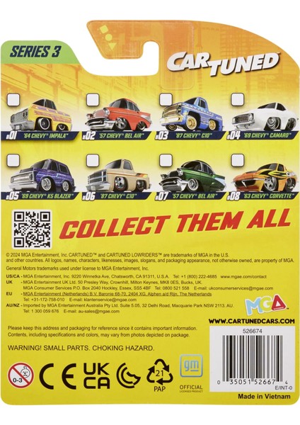 Cartuned S3 1957 Chevy Bel Air - Kırmızı Custom Araba ICT526674 indirimleri