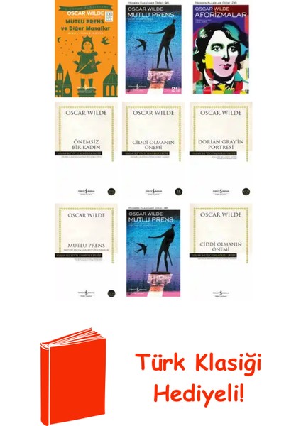 Oscar Wilde 9 Kitap Seti + Türk Klasiği Hediye